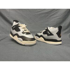 Nike Toddlers Jordan 4 Retro (TD) Sneakers Silver Black Size 8 NEW NO BOX!